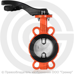 Затвор дисковый поворотный межфланцевый с рукояткой Ду-200 Ру-16 EPDM с нержавеющим диском Helver VBS-131