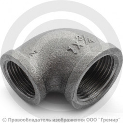 Угольник переходной чугунный ВР (ВН) Ду 25-20 (1"-3/4")