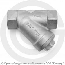 Клапан обратный Y-тип нержавеющий AISI 316 Ду-20 (3/4") Ру-40 ВР (ВН) (Т<250°С) NK-YC20/6