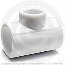 Тройник PP-R редукционный белый Дн 25-20-25 Pro Aqua