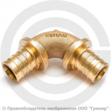 Угольник бронзовый для PE-X труб Дн 20 90гр RAUTITAN PLATINUM RX Rehau