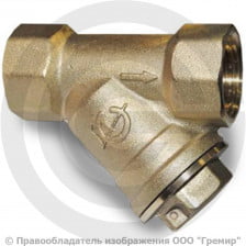 Фильтр сетчатый Y-образный латунный Ду-15 (1/2") Ру-16 ВР (ВН) (Т<110°С) ГАЛЛОП 118001