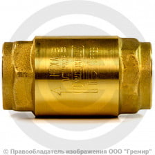Клапан обратный осевой латунный Ду-25 (1") Ру-25 ВР (ВН) (Т<110°С) NRV-R Ридан