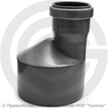 Переход PP-H эксцентрический серый Дн 125-110 б/нап в/к Ostendorf HT HTR