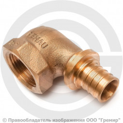 Угольник бронзовый для PE-X труб Дн 16-3/4" ВР (ВН) RAUTITAN RX+ Rehau