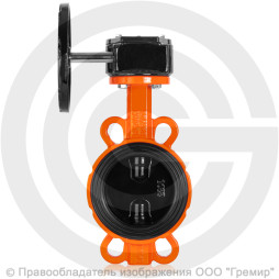 Затвор дисковый поворотный межфланцевый с редуктором Ду-65 Ру-16 EPDM с чугунным диском Helver VBS-111