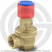 Клапан предохранительный пружинный латунный Ду 15-15 (G1/2"-G1/2") ВР (ВН) Рср=6бар (Т<110°С) R140 Giacomini