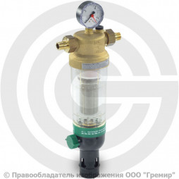 Фильтр сетчатый Т-образный латунный Ду-15 (1/2") Ру-25 НР (НАР) (Т<70°С) с промывкой Honeywell F76S-1/2"AAM