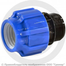 Муфта ПЭ компрессионная Дн 32-1 1/4" Ру-16 НР (НАР) VALFEX
