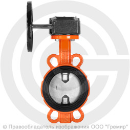 Затвор дисковый поворотный межфланцевый с редуктором Ду-150 Ру-16 EPDM с нержавеющим диском Helver VBS-131