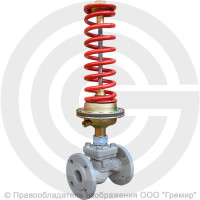 Регулятор давления прямого действия НО "после себя" чугунный фланцевый Ду-15 Ру-16 Kvy=4 м3/ч 0,1-0,6 МПа Энерготехномаш УРРД-НО-РД