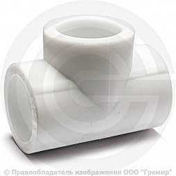 Тройник PP-R белый внутренняя пайка Дн 63 VALFEX