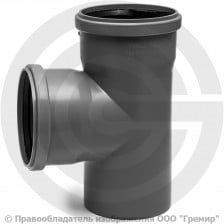Тройник PP-H серая Дн 110-110 87гр б/нап в/к Ostendorf HT HTEA