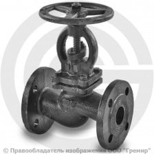 Клапан запорный чугунный фланцевый Ду-65 Ру-25 (Т<200°С) 15кч16нж Китай