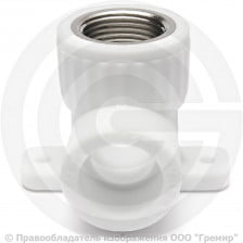 Водорозетка PP-R белая ВР (ВН) Дн 20-1/2" 90гр Pro Aqua