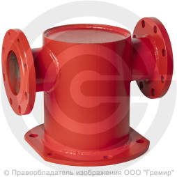 Подставка пожарная двойная фланцевая ППДФ стальная Ду 300-300 Ру-10 КЗСД