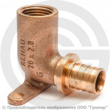 Водорозетка бронзовая для PE-X труб Дн 25-3/4" ВР (ВН) L=47мм короткая RAUTITAN RX+ Rehau
