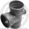 Крестовина PP-H одноплоскостная серый Дн 110-110-50 87гр б/нап в/к VALFEX