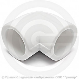 Угольник PP-R белый внутренняя пайка Дн 63 90гр RTP (РосТурПласт)