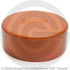 Крышка НПВХ (ПВХ) коричневая Дн 315 б/нап на гладкий конец трубы Ostendorf KGK