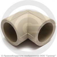 Угольник PP-R серый Дн 63 90гр Pro Aqua