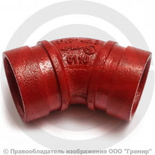 Отвод (колено) 45 градусов под муфту грувлок Ду-65 (Дн 76) Ру-25 XGQT04