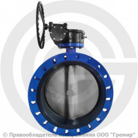 Затвор чугунный поворотный фланцевый с редуктором Ду-500 Ру-10/16 EPDM с чугунным диском Benarmo
