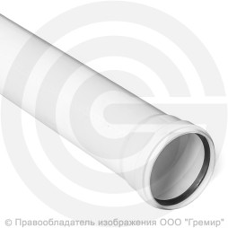 Труба PP-M с раструбом бесшумная белая Дн 50х1,8 безнапорная L=0,5м в/к RTP (РосТурПласт)