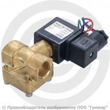 Клапан электромагнитный латунный обратного действия закрытый Ду-15 (1/2") Ру-16 ВР (ВН) 24DC NK-0927200-24DC