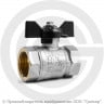 Кран латунный Ду-20 (3/4&quot;) Ру-40 ВР (ВН) муфтовый никель бабочка LD Pride 47.20.В-В.Б.