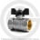 Кран латунный Ду-20 (3/4") Ру-40 ВР (ВН) муфтовый никель бабочка LD Pride 47.20.В-В.Б.
