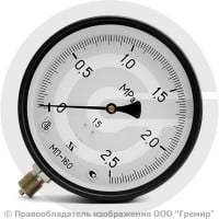 Манометр радиальный диаметр 160мм 0-25 кгс/см2 (0-2,5 МПа) М20х1,5 МП-160 Завод теплотехнических приборов