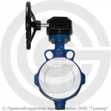 Затвор дисковый поворотный межфланцевый с редуктором Ду-125 Ру-16 PTFE с нержавеющим диском Tecofi VP4449R-08PTFE