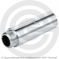 Удлинитель латунный ВР-НР (ВН-НАР) Ду-15 (1/2") L=50мм хром Aquasfera
