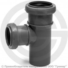 Тройник PP-H серый Дн 32х32 87гр б/нап в/к RTP (РосТурПласт)