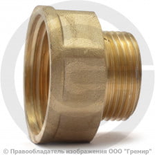 Переход латунный (переходник) ВР-НР (ВН-НАР) Ду 25-20 (1"-3/4") VALFEX