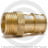 Муфта латунная для PE-X труб Дн 16-3/4&quot; НР (НАР) РОС
