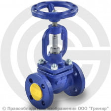 Клапан запорный стальной фланцевый Ду-125 Ру-40 (Т<400°С) сальниковый 215F Zetkama