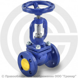 Клапан запорный стальной фланцевый Ду-125 Ру-40 (Т<400°С) сальниковый 215F Zetkama