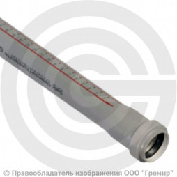 Труба PP-MD канализационная бесшумная светло-серая Дн 58х4 (DN56) безнапорная L=0,5м в/к Ostendorf SKOLAN DB SKEM