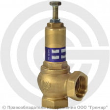 Клапан предохранительный пружинный угловой латунный Ду 32-32 (G1 1/4"-G1 1/4") ВР (ВН) Рн=0.5...16бар 111 OR
