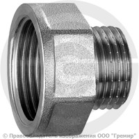 Футорка обратная нержавеющая AISI 304 Ду 15-8 (1/2"-1/4")
