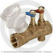 Клапан балансировочный ручной латунный муфтовый Ду-25 Ру-25 ВР (ВН) Kvs=7м3/ч без ниппелей R206B Giacomini