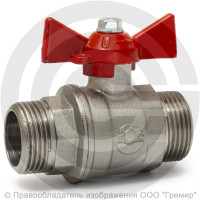 Кран латунный Ду-15 (1/2") Ру-40 НР (НАР) никель бабочка VALFEX 11Б27фт1М Кран латунный Ду-15 (1/2") Ру-40 НР (НАР) никель бабочка VALFEX 11Б27фт1М