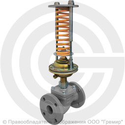 Регулятор давления прямого действия НЗ "до себя" чугунный фланцевый Ду-32 Ру-16 Kvy=16 м3/ч 0,1-0,6 МПа Энерготехномаш УРРД-НЗ-РД