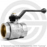 Кран латунный Ду-40 (1 1/2&quot;) Ру-25 ВР (ВН) муфтовый никель рычаг LD Pride 47.40.В-В.Р