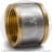 Муфта латунная ВР (ВН) Ду-15 (1/2&quot;) никель Aquasfera