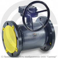 Кран стальной фланцевый с редуктором Ду-400 Ру-25 L=895мм Danfoss JIP/G-FF