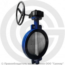 Затвор дисковый поворотный межфланцевый с редуктором Ду-350 Ру-10 EPDM с чугунным диском Tecofi VPE4408-08EP
