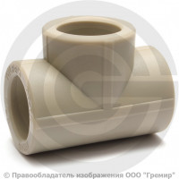 Тройник PP-R редукционный серый Дн 63-32-63 Pro Aqua